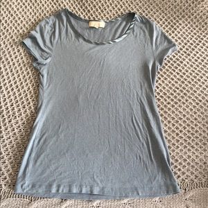 Light Teal Scoop Neck Tee